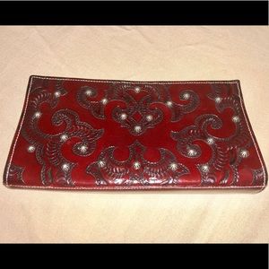 American West Leather Clutch